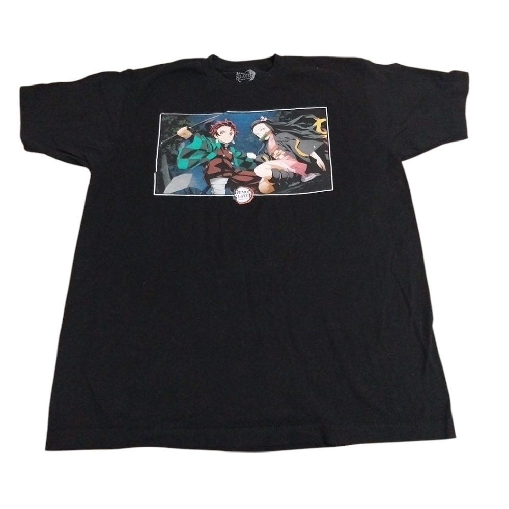 Demon Slayer shirt size large women's black Anime